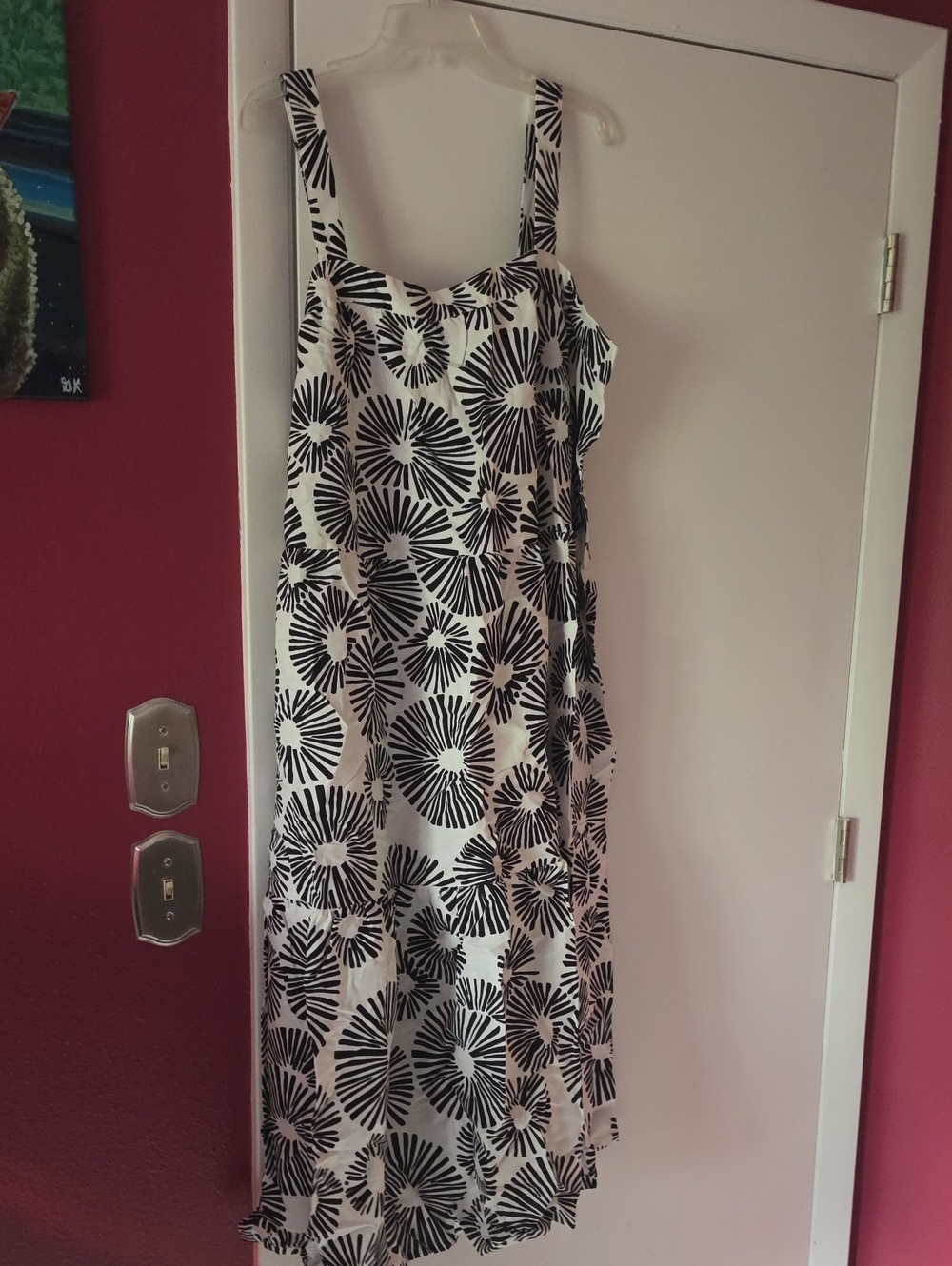 LOFT Women’s Black & White Floral Sundress - Sleeveless Summer Dress